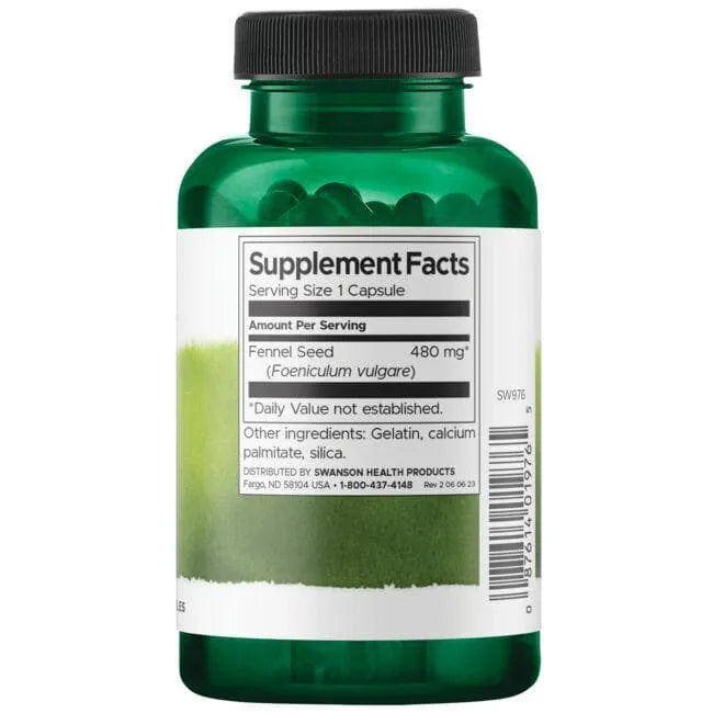 Fennel Seed - Pankolio sėklos - 480 mg - N100 -Swanson - Papildai