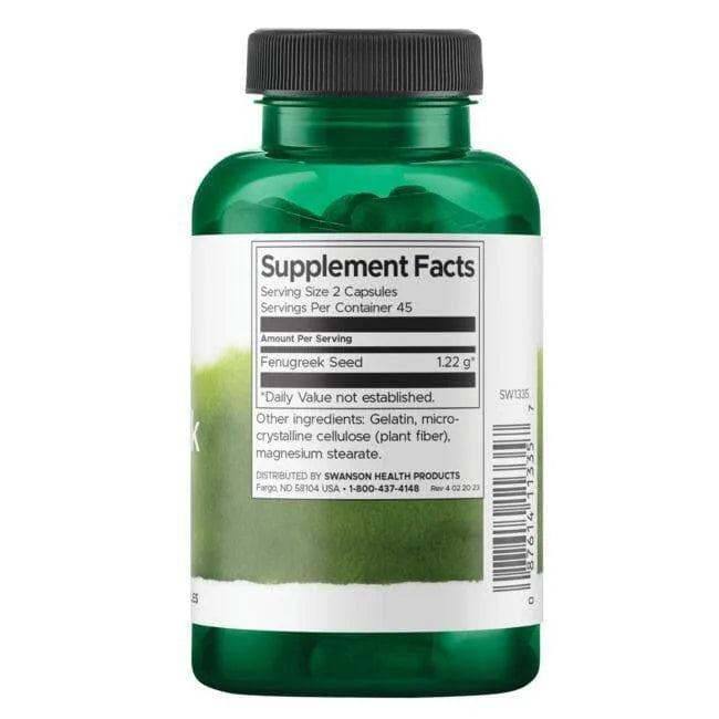Fenugreek Seed - Ožragės sėklos - 610 mg - N90 - Swanson - Papildai