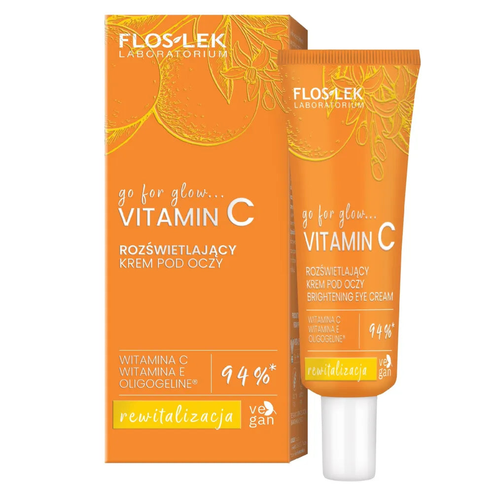 FLOSLEK Go For Glow Vitamin C Apšviečiantis Paakių Kremas 30 ml - Kosmetika