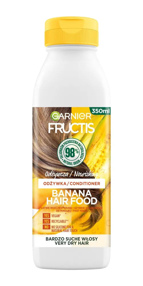 Fructis Hair Food Banana maitinantis kondicionierius labai sausiems plaukams 350ml - Kosmetika