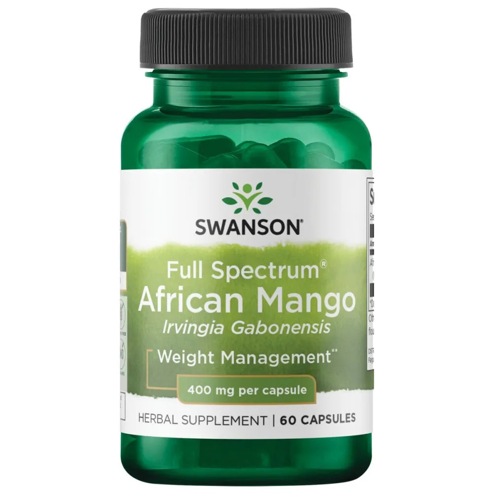 Full Spectrum African Mango Irvingia Gabon 400mg 60 CAPS - Swanson - Papildai
