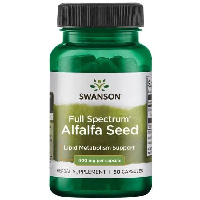 Full Spectrum Alfalfa Seed - Liucernos sėklos - 400 mg - N60 - Swanson - Papildai