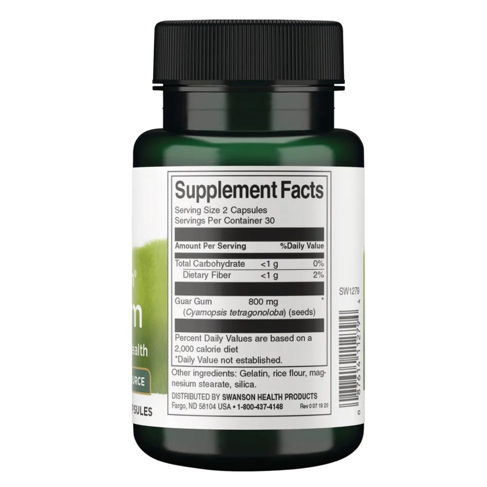 Full Spectrum Guar Gum - 400mg - 60 CAPS - Swanson - Papildai
