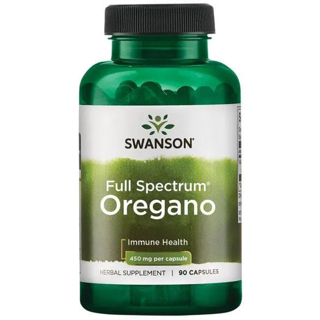 Full Spectrum Oregano - Raudonėlis - 450 mg - N90 - Swanson - Papildai