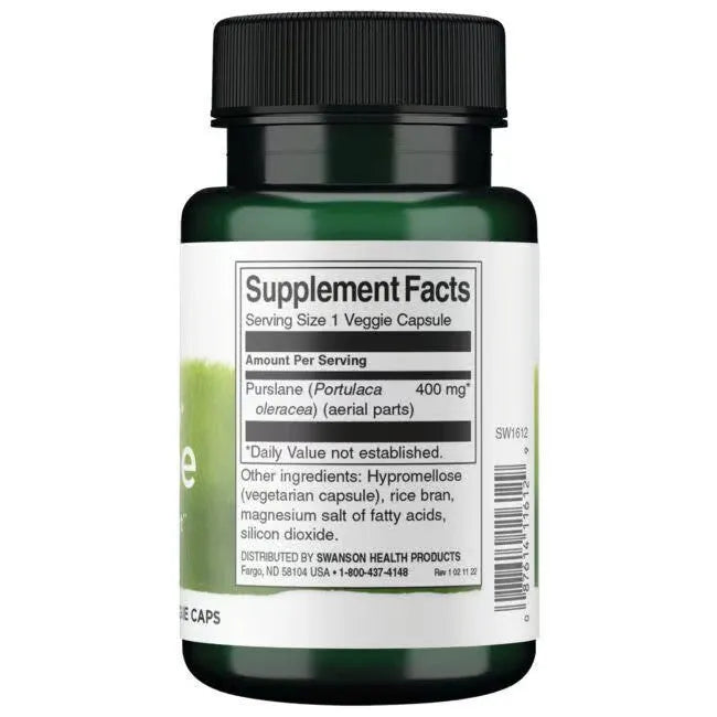 Full Spectrum Purslane - Portulaka - 400 mg - N60 - Swanson - Papildai