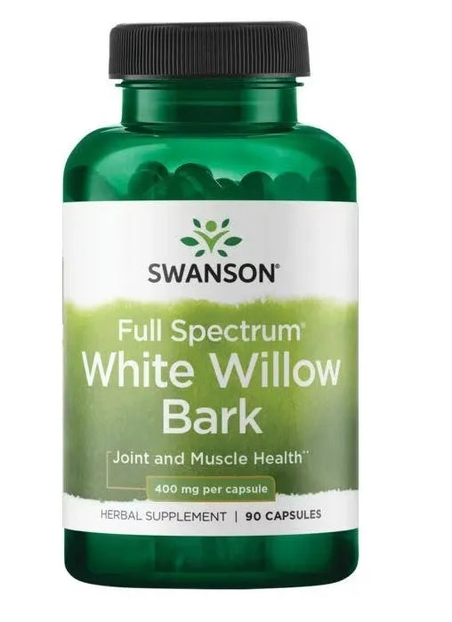 Full Spectrum White Willow Bark 400mg - 90 caps - Swanson - Papildai