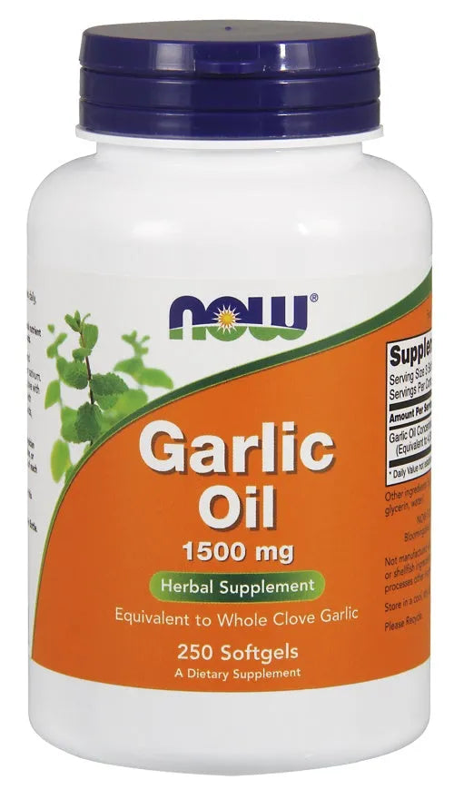 Garlic Oil 1500mg - 250 softgels - NOW Foods - Papildai