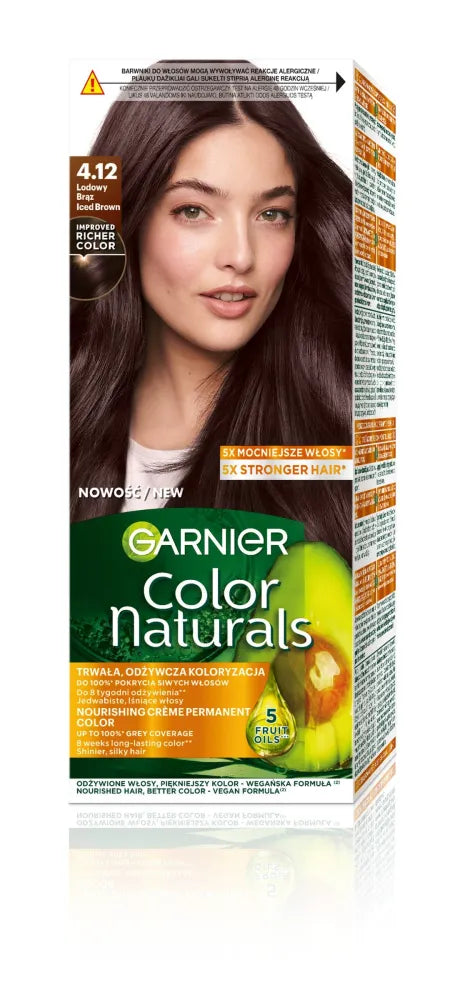 GARNIER Color Naturals Plaukų dažai 4.12 ŠALTAS RUDAS - Kosmetika