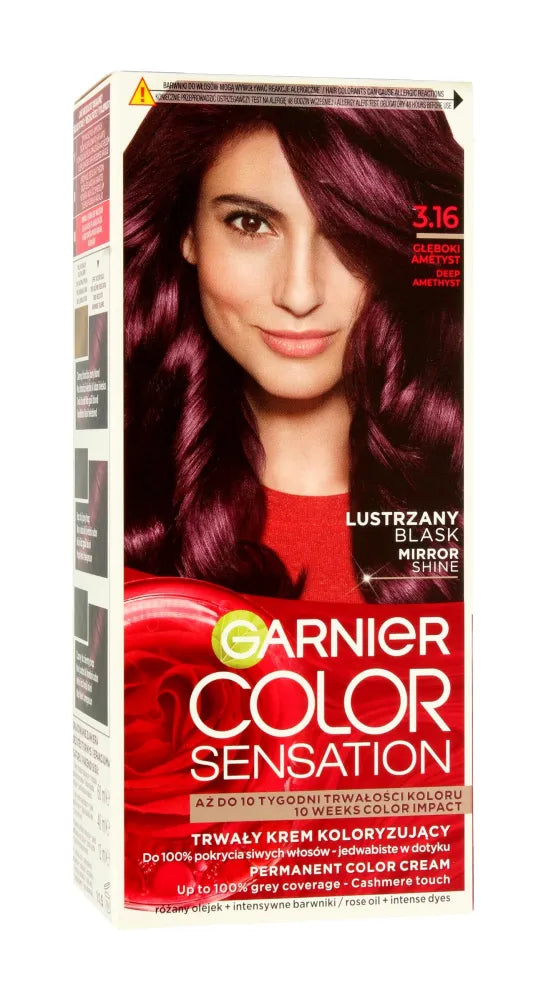 Garnier Color Sensation Dažymo kremas 3.16 Amethysts - Giliai ametistinis 1 vnt. - Kosmetika