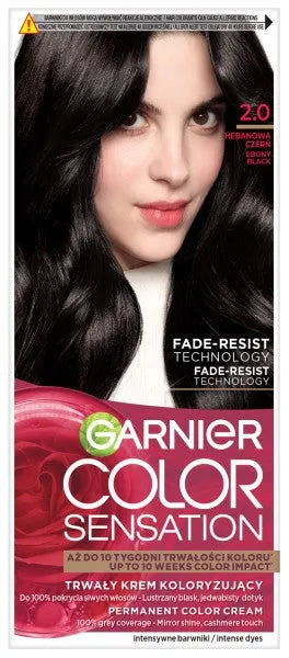 GARNIER Color Sensation Dažymo kremas Nr. 2.0 - Juodas 1vnt. - Kosmetika