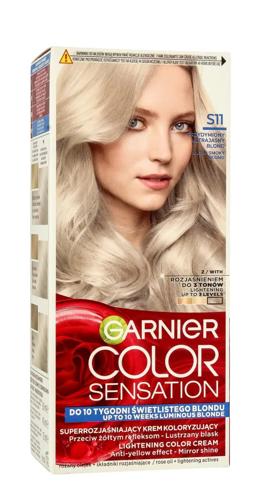 Garnier Color Sensation Dažymo kremas S11 Ultra dūminis šviesus blondinas - 1 vnt. - Kosmetika