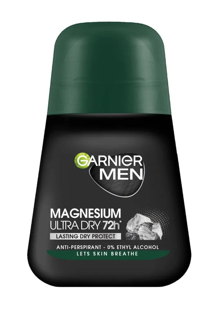 Garnier Men Roll-on Deodorant Magnesium Ultra Dry 72h - Ilgalaikė Sausa Apsauga 50ml - Kosmetika