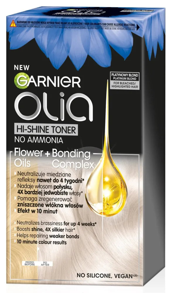 GARNIER Olia Hi-Shine tonikas šviesiems plaukams - Platininė blondinė 1op. - Kosmetika