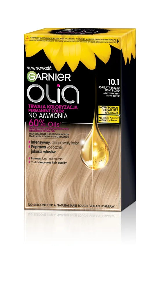 GARNIER Olia plaukų dažai nr. 10.1 Pelenų labai šviesūs - blondiniai - Kosmetika