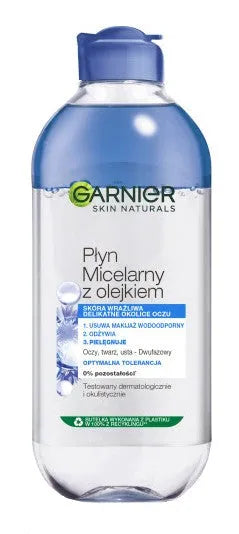 Garnier Skin Naturals Dviejų fazių micelinis valomasis vanduo su mėlynuoju kukurūzu 400ml - Kosmetika