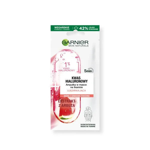 Garnier Skin Naturals Firming ampoule audinio kaukėje su 1% hialurono rūgštimi 15g - Kosmetika
