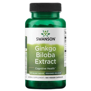 Ginkgo Biloba Extract - Smegenų veiklai - 120 mg - N100 - Ginkmedis - Swanson - Papildai