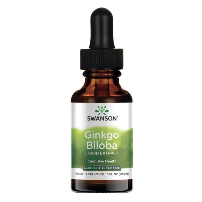 Ginkgo Biloba Liquid Extract - 29.6 gr - Swanson - Papildai