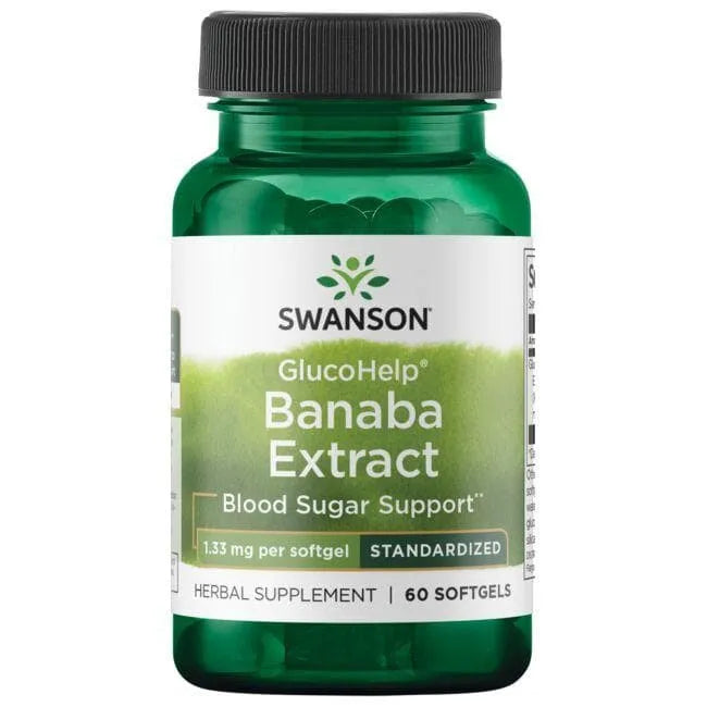 GlucoHelp Banaba Extract - 1.33 mg - N60 - Swanson - Papildai