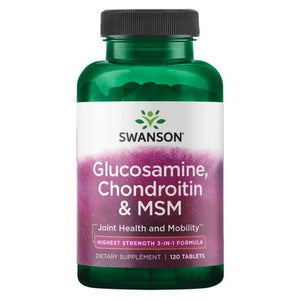 Glucosamine Chondroitin & MSM - Highest Strength - N120 - Swanson - Papildai