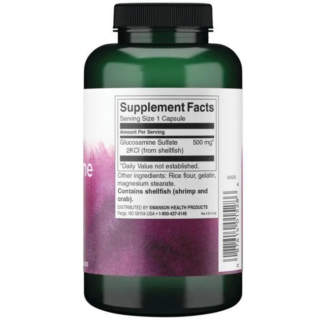 Glucosamine Sulfate 2KCl - 500 mg - N250 - Swanson - Papildai