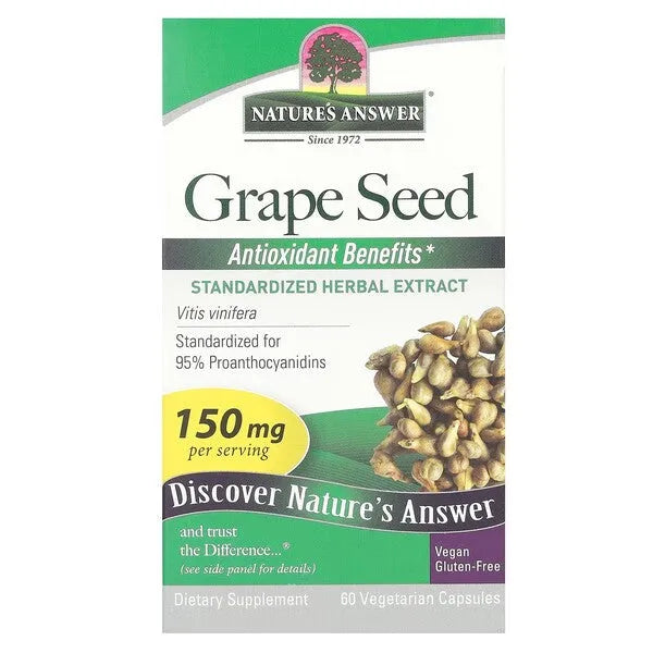 Grape Seed 150mg - 60 vcaps - Nature’s Answer - Papildai