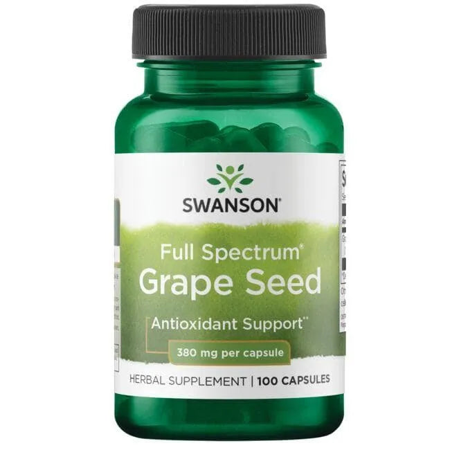 Grape Seed - Vynuogių sėklos - Antioksidantas - 380 mg - N100 - Swanson - Papildai