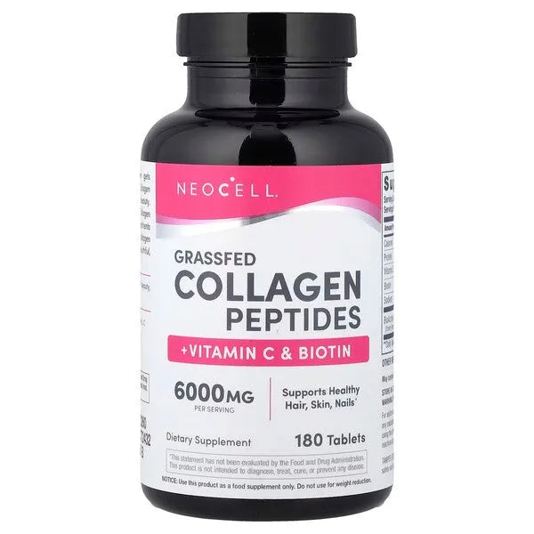 Grassfed Collagen Peptides + Vitamin C & Biotin - 180 tablets - NeoCell - Papildai