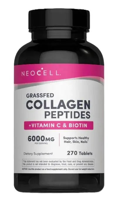 Grassfed Collagen Peptides + Vitamin C & Biotin - 270 tablets - NeoCell - Papildai