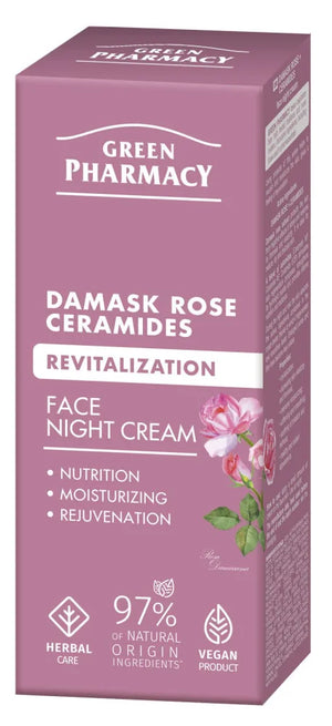 GREEN PHARMACY Damask Rose + Ceramides Revitalizing Night Cream 50 ml. - Kosmetika