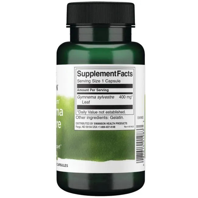 Gymnema Sylvestre Leaf - 400 mg - N100 - Swanson - Papildai