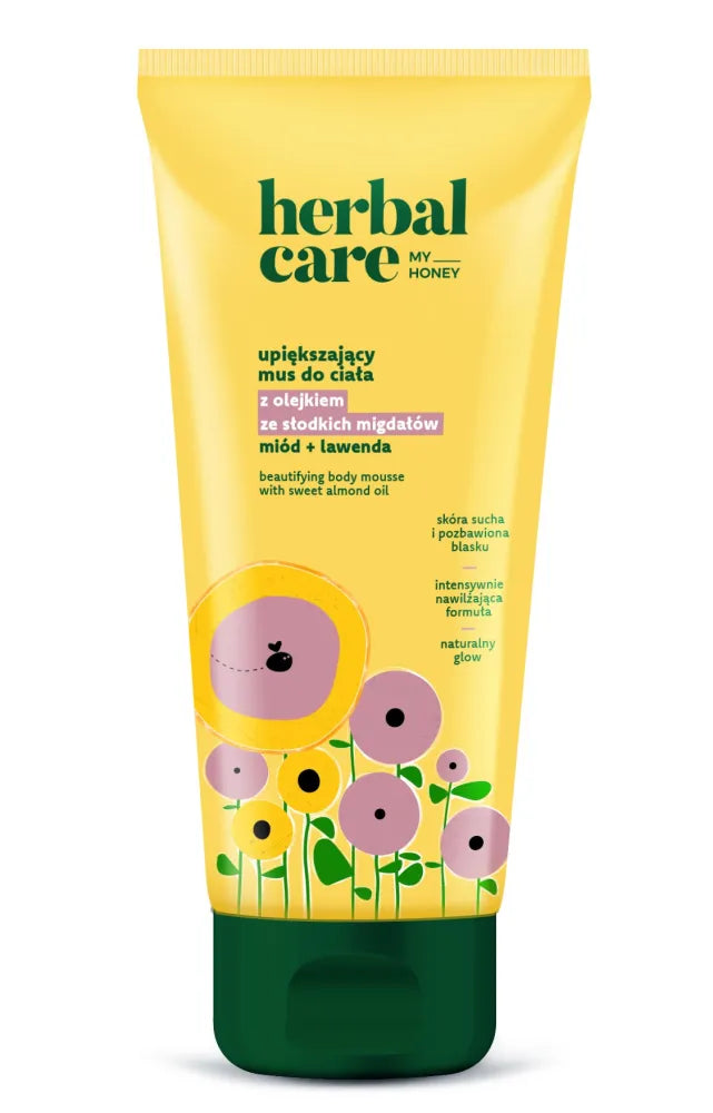 HERBAL CARE My Honey Beautifying Body Mousse with Sweet Almond Oil + and Lavender - for dry dull skin 200 ml - Kosmetika