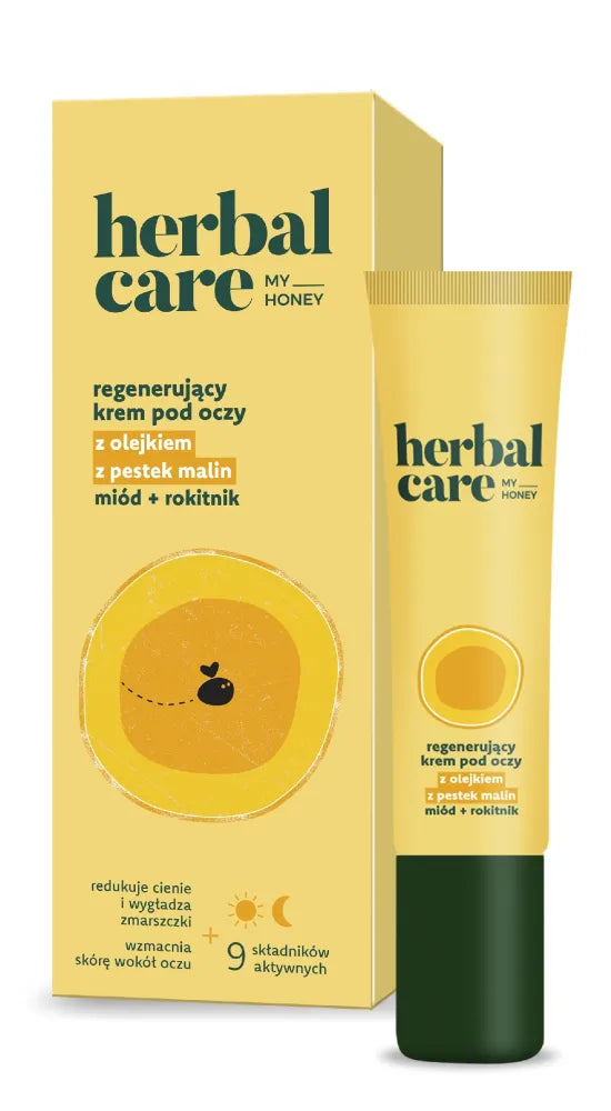 HERBAL CARE My Honey Regenerating Eye Cream with raspberry seed oil + and sea buckthorn for day night 15 ml - Kosmetika