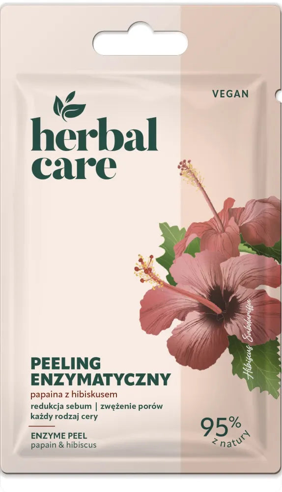 HERBAL CARE Vegan Enzymatic Face Scrub - Papain with Hibiscus 7 g - Kosmetika
