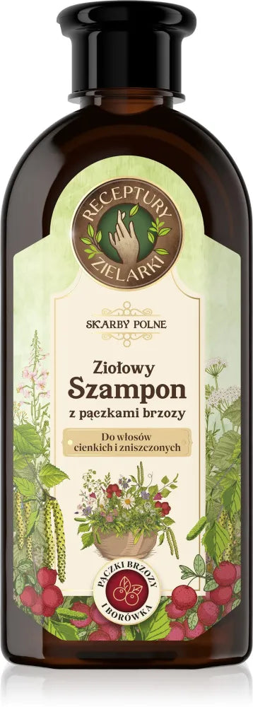 HERBAL FORMULAS Field Treasures šampūnas su beržo pumpurais ploniems ir pažeistiems plaukams 350ml - Kosmetika