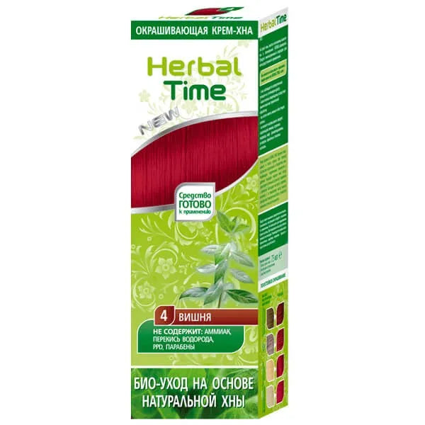 HERBAL TIME Natural Hair Henna 4 Vyšnių - Kosmetika
