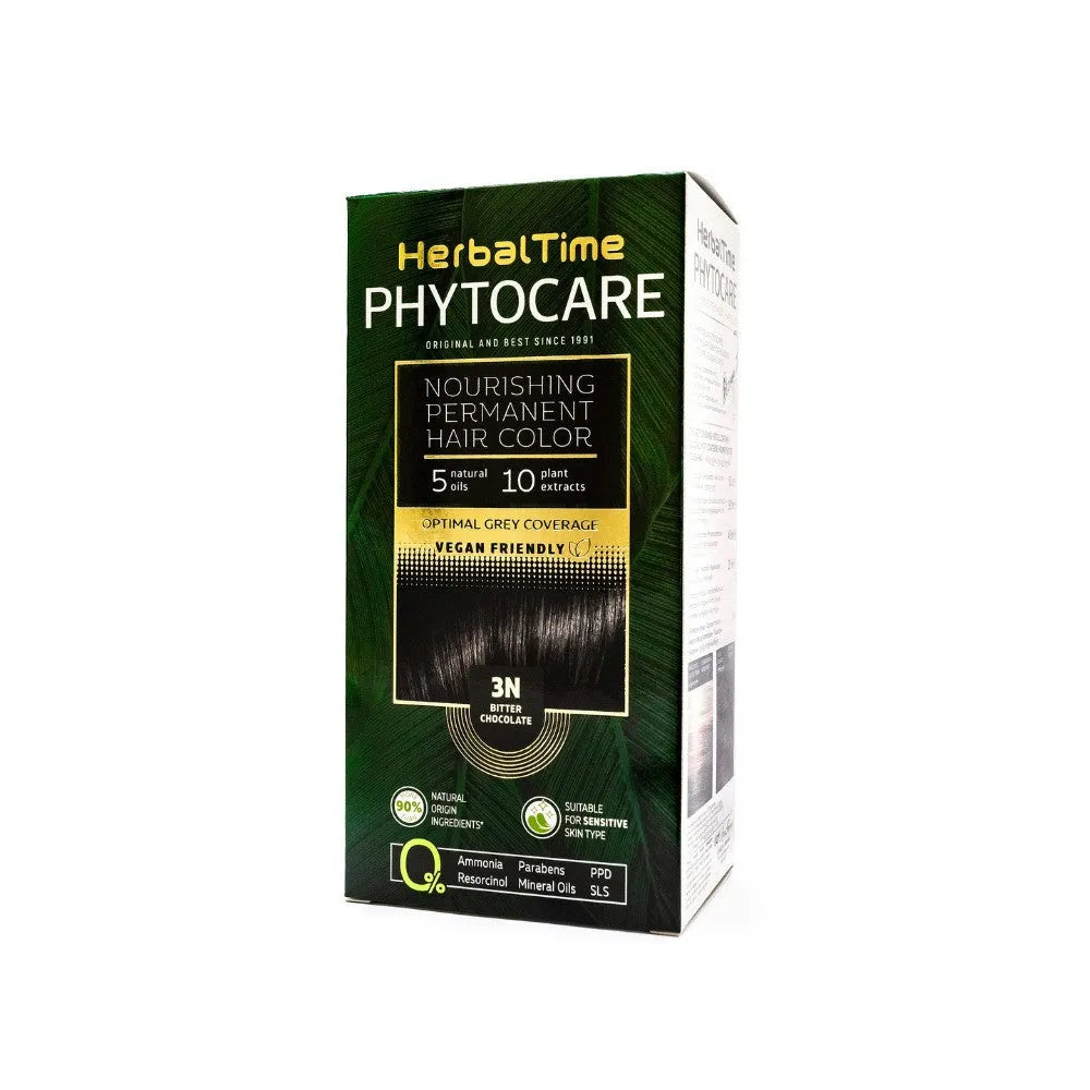 HERBAL TIME Phytocare Natūralus plaukų dažai 3N kartaus šokolado - Kosmetika