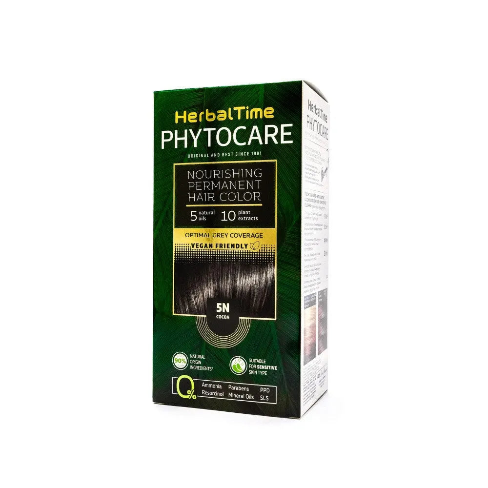 HERBAL TIME Phytocare Natūralus plaukų dažai 5N Kakava - Kosmetika