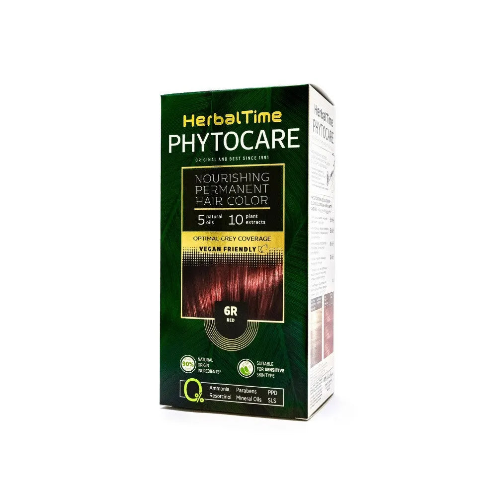 HERBAL TIME Phytocare Natūralus plaukų dažai 6R Raudona - Kosmetika