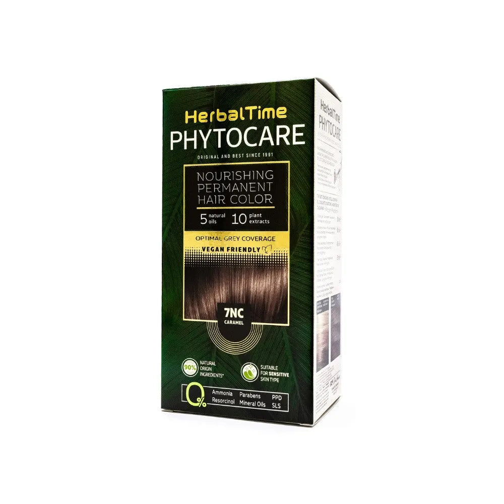 HERBAL TIME Phytocare Natūralus plaukų dažai 7NC Karamelė - Kosmetika