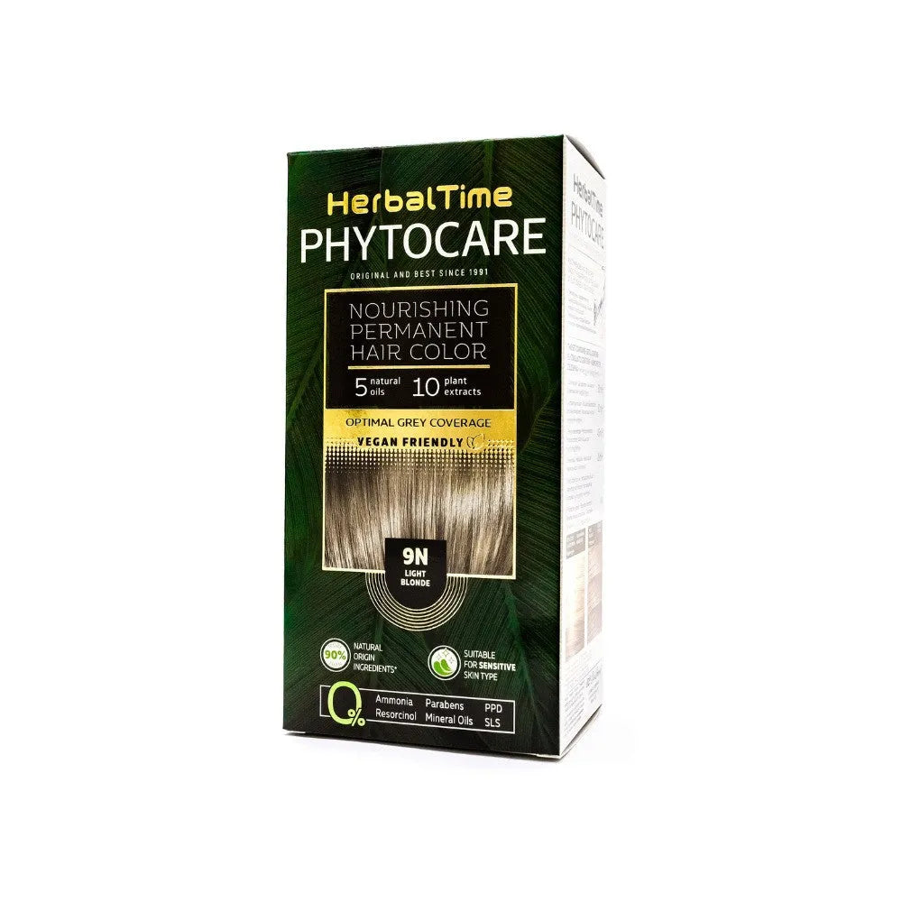 HERBAL TIME Phytocare Natūralus plaukų dažai 9N Šviesus šviesiaplaukis - Kosmetika