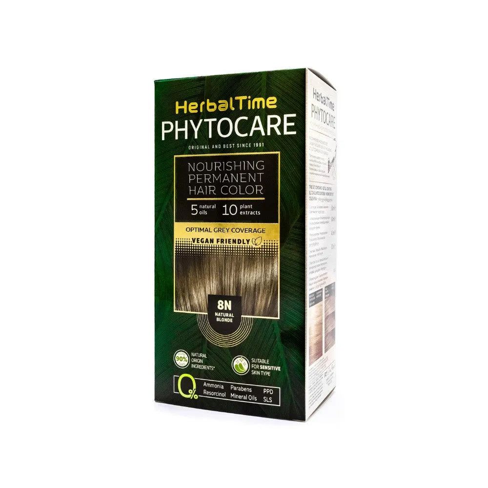 HERBAL TIME Phytocare Plaukų dažai Natūralus 8N šviesus - Kosmetika