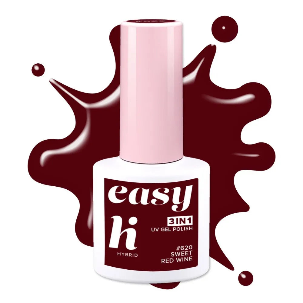 HI HYBRID Easy 3-in-1 Varnish No. 620 Sweet Red Wine 5 ml - Kosmetika