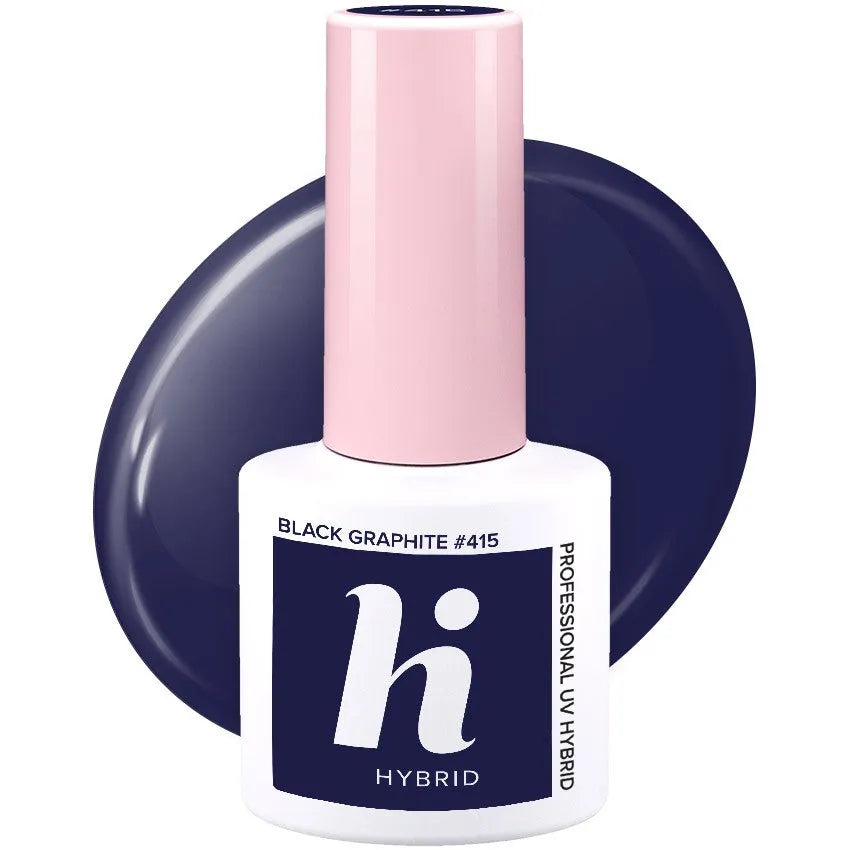 Hi Hybrid Lacquer Nr. 415 Juodas Grafitas 5ml - Kosmetika