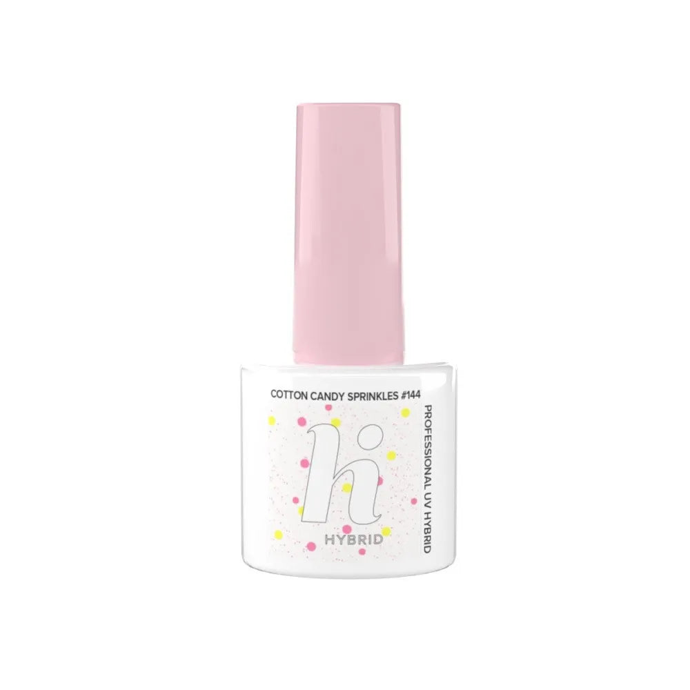 Hi Hybrid Lakier hybrydowy Donuts #144 Cotton Candy Pabarstukai 5ml - Kosmetika