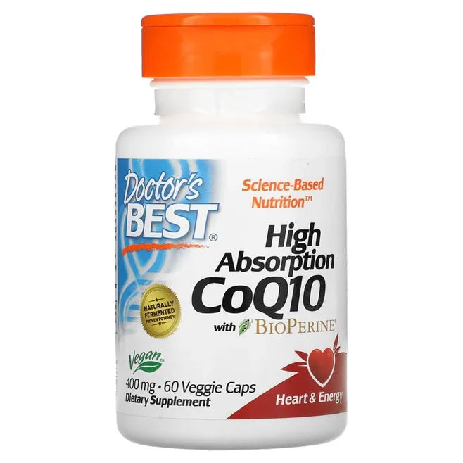 High Absorption CoQ10 with BioPerine 400mg - 60 vcaps - Doctor’s Best - Papildai