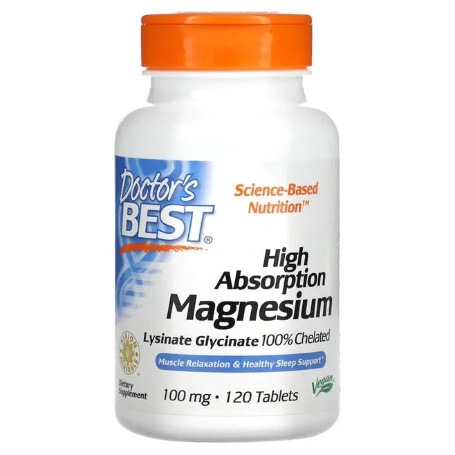 High Absorption Magnesium 100mg - 240 tablets - Doctor’s Best - Papildai