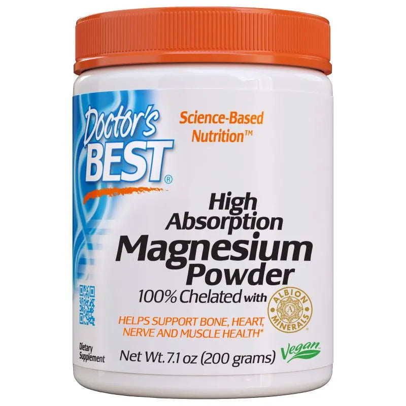 High Absorption Magnesium Powder - 200g - Doctor’s Best - Papildai