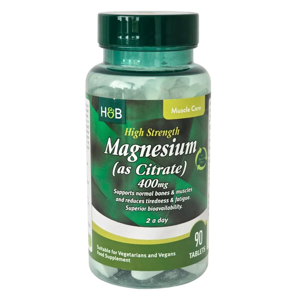 High Strength Magnesium (as Citrate) 400mg - 90 tablets - Holland & Barrett - Papildai