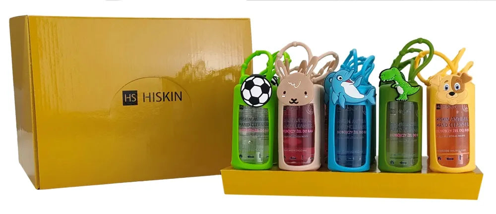 HISKIN Antibac Hand Cleanser+ Biocidinių rankų gelių rinkinys - stendas 5x4 vnt. - Medicinos ir slaugos prekės